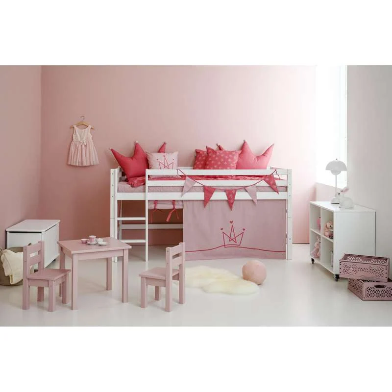 Hoppekids Pude m. Små Kroner - PRINCESS - Baroque Rose
