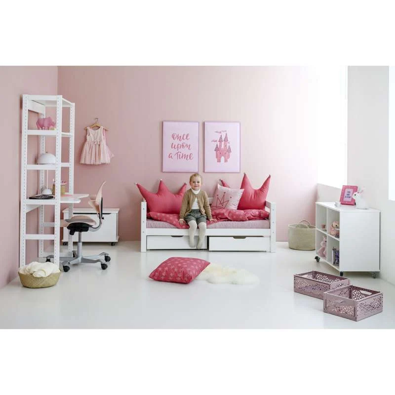 Hoppekids Pude m. Stor Krone - PRINCESS - Pale Rose
