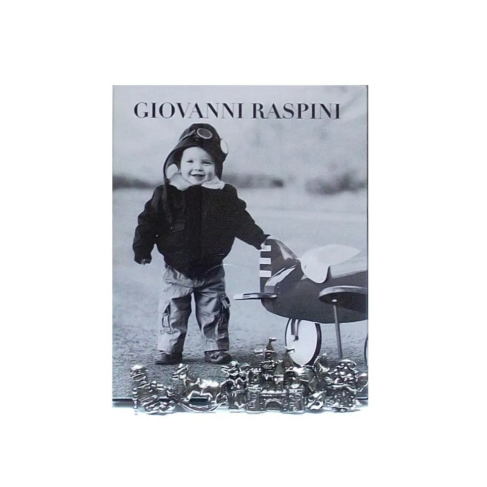 Giovanni Raspini baby glasramme 12x15cm hvid bronze B0228