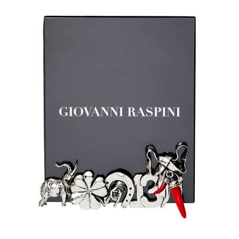 Giovanni Raspini glasamuletramme 16x20cm hvid bronze B0660