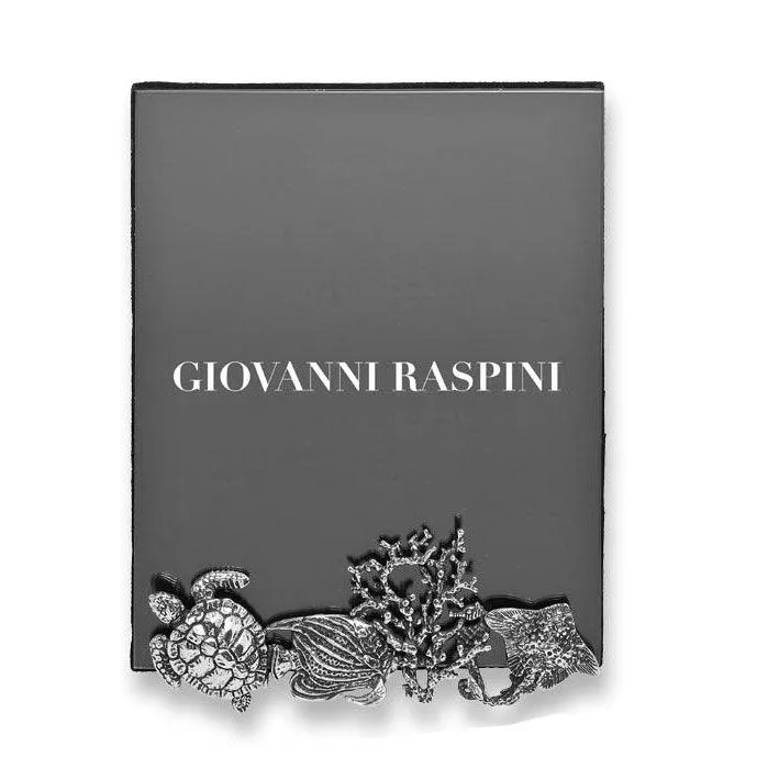 Giovanni Raspini lille Mare glasramme 12x15cm hvid bronze B0357