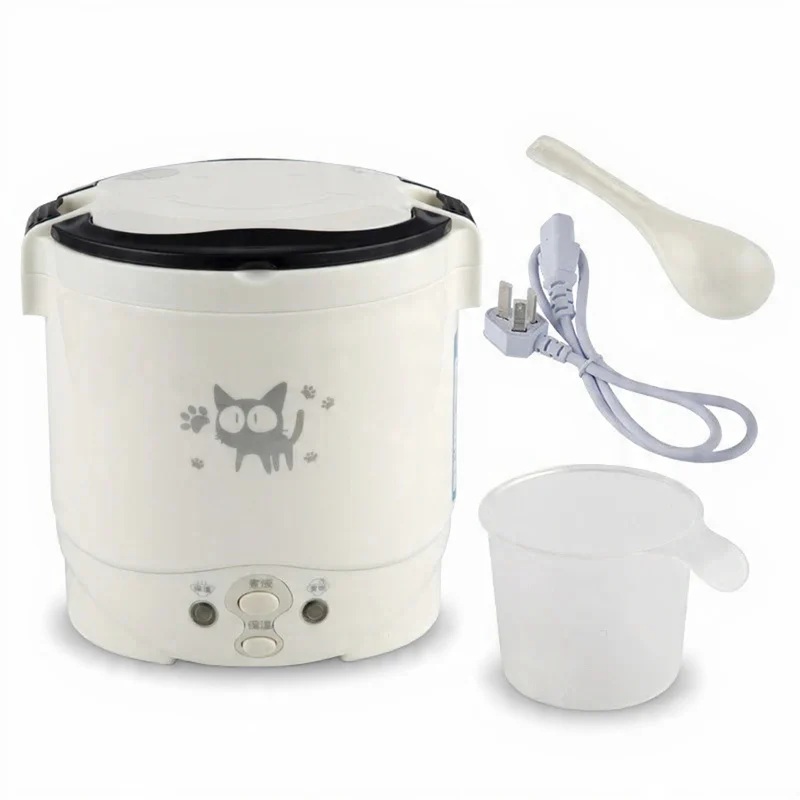 1L Portable Car Rice Cooker White