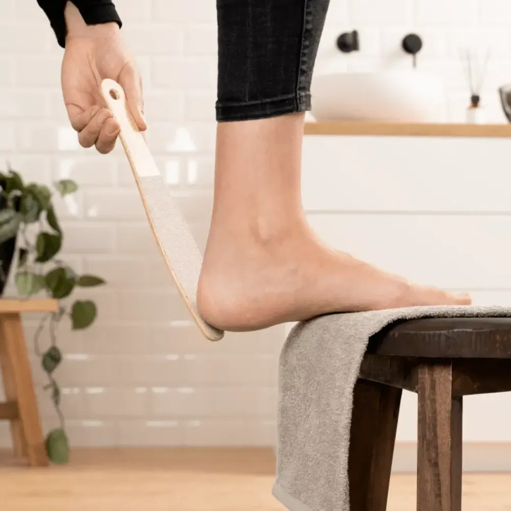 Dobbeltsidet bøgetræ rivejern - 180/100 korn - 27 cm - Ruck