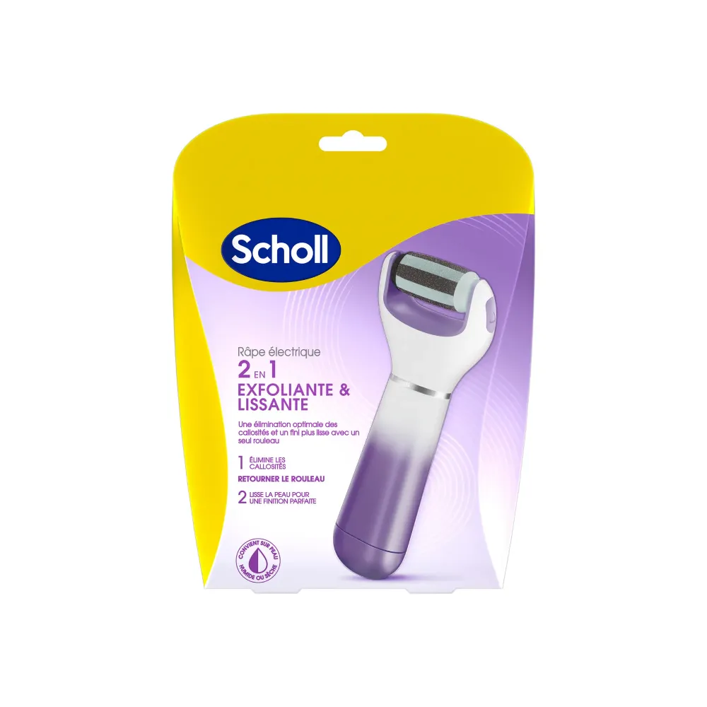 2 i 1 Elektrisk Pedicure Rasp - Eksfoliering og udglatning - Scholl