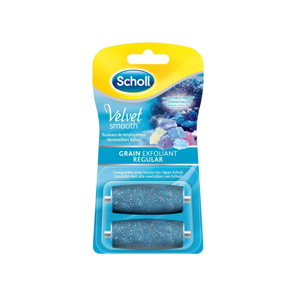 Exfoliating Grain Roller Refill - Elektrisk Pedicure Rasp - Velvet Glat - Scholl