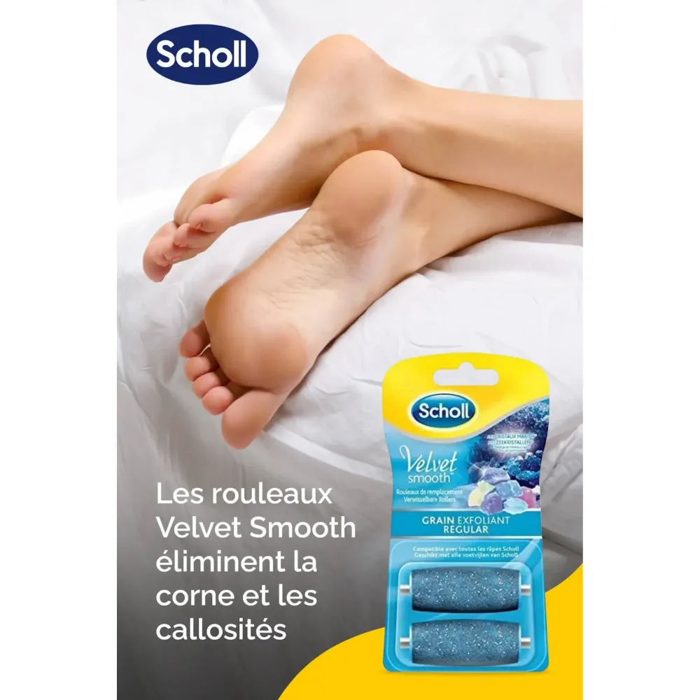 Exfoliating Grain Roller Refill - Elektrisk Pedicure Rasp - Velvet Glat - Scholl