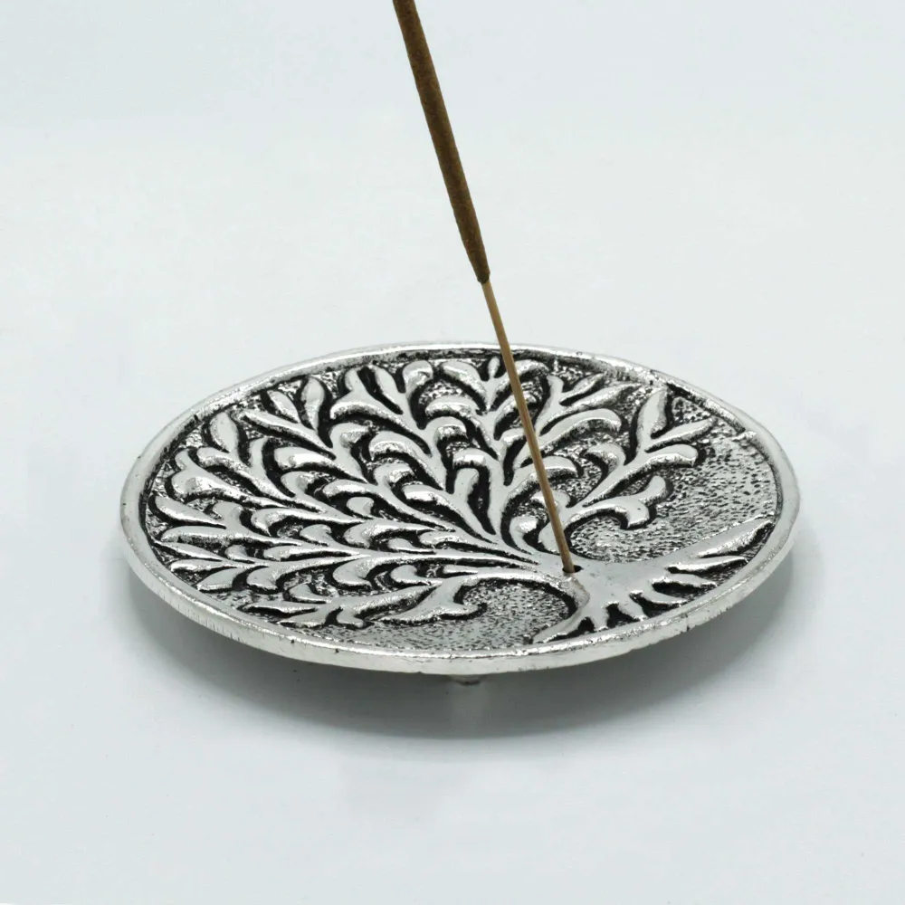 Røgelsesstikholder Livets Træ Aluminium 10cm