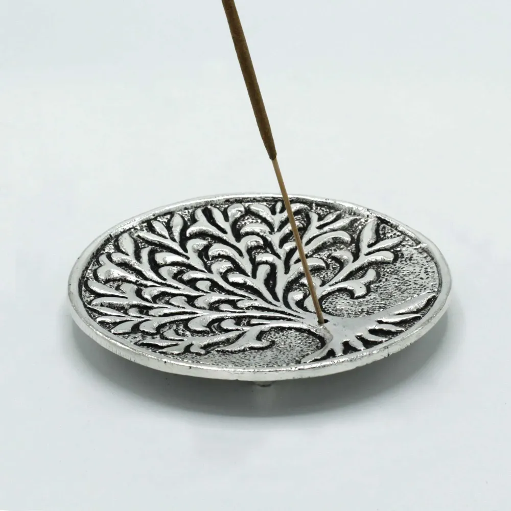 Røgelsesstikholder Livets Træ Aluminium 10cm