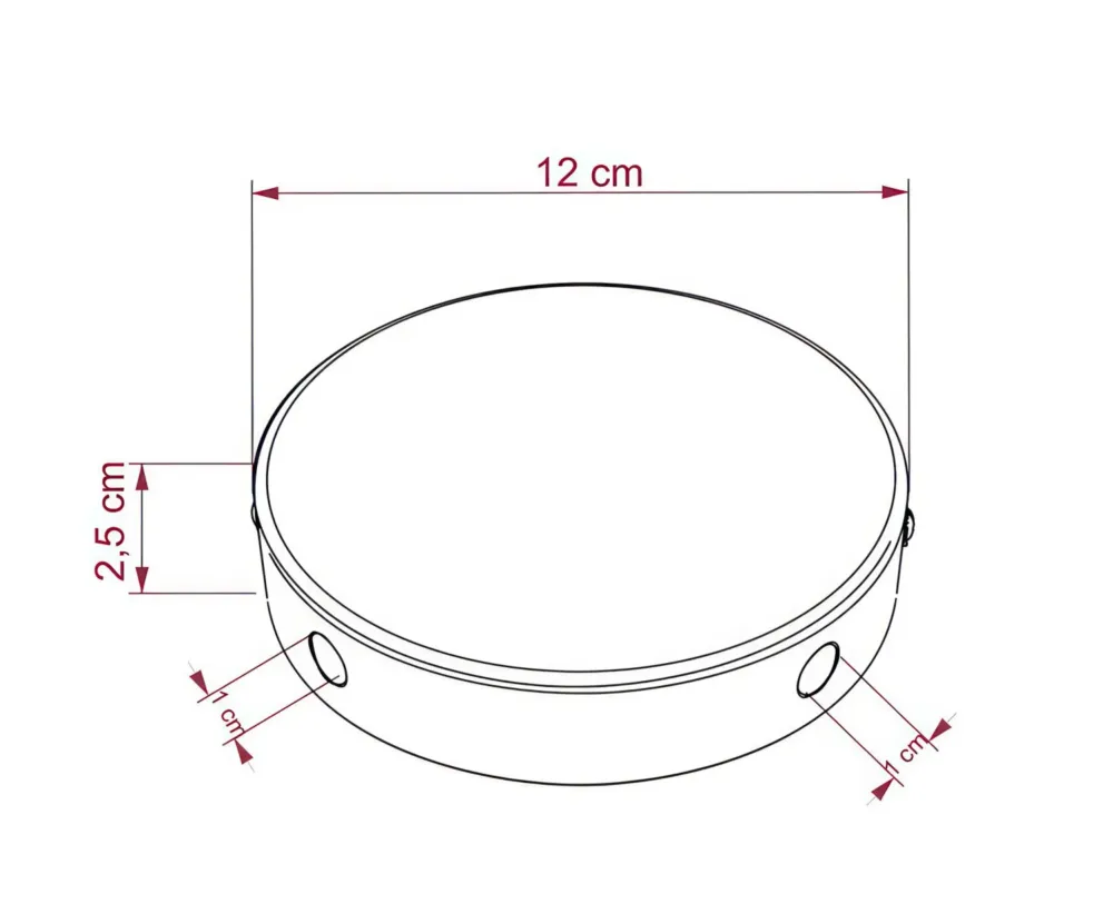 Samleroset Med 4 Sidehuller Blank Messing