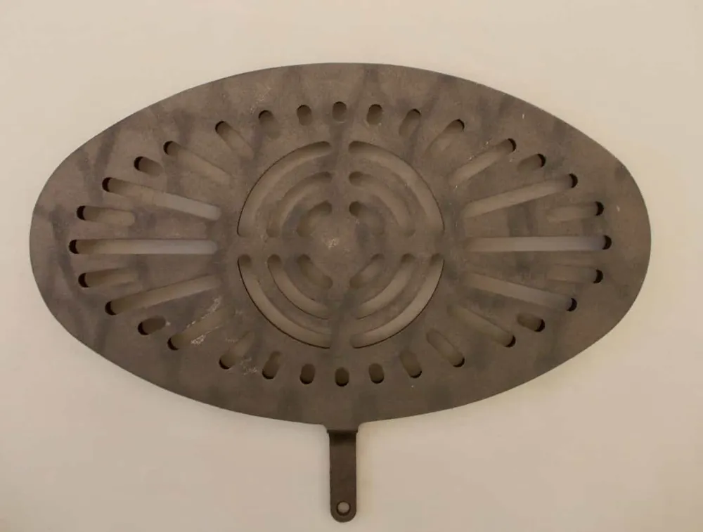 Oval vibrerende rust 24x42 cm aske rust