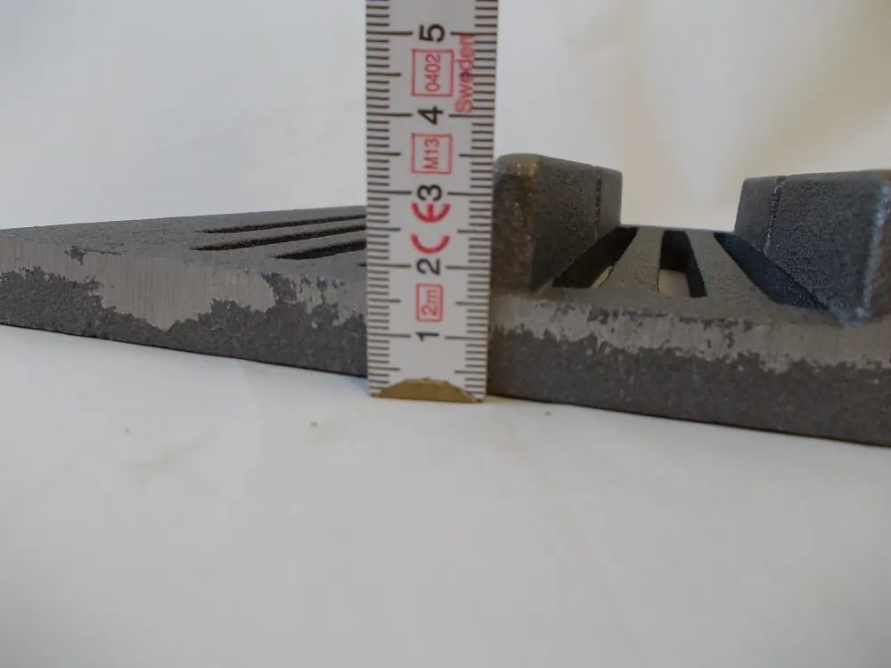 Ovn rist 20 x 26 cm med en dobbelt bro, pejs rustbrandsramme