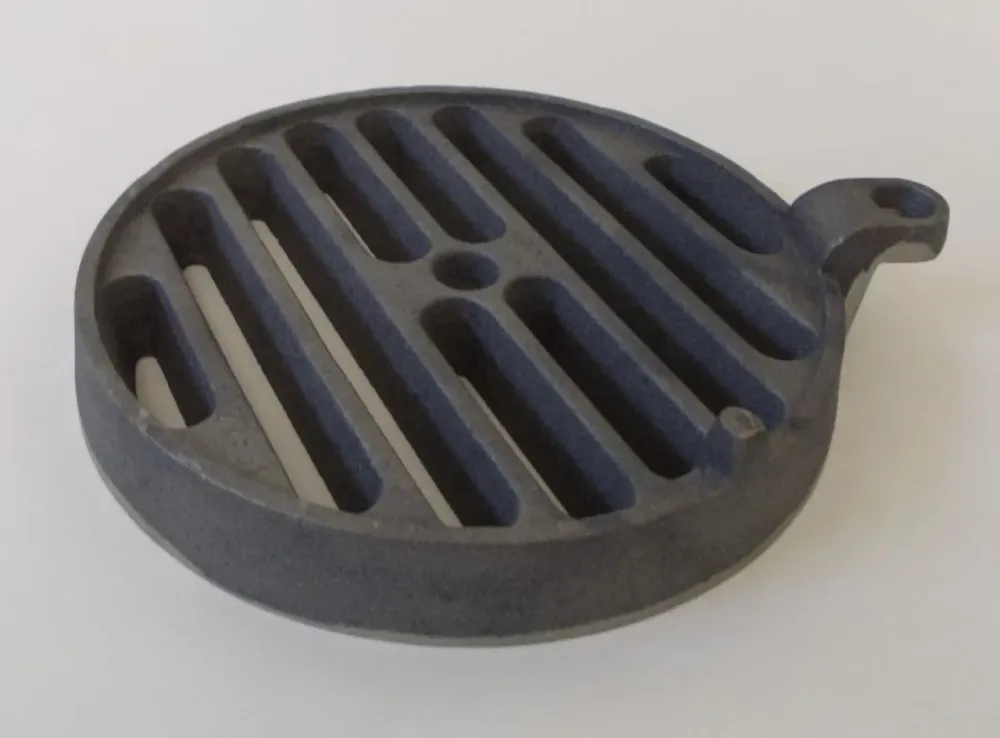 Rüttel rist omkring 19 cm støbt rustovnstativ