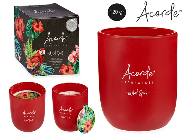 Acorde Duftlys i Gavepakke 120g - Wild Spint (Røde frugter)