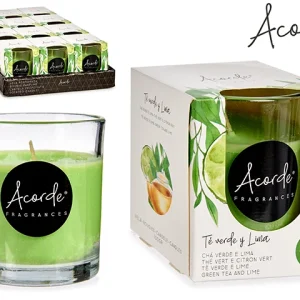 Acorde - 30 Timer Duftlys Med Grøn Te/Limblade Aroma