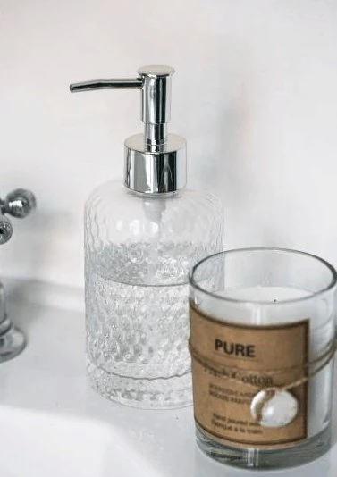 Sæbedispenser klart glas