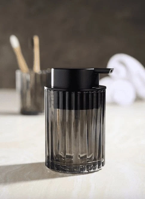 Sæbedispenser - Røgfarvet glas