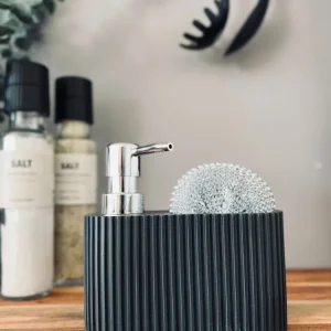 Sæbedispenser SORT med svamp