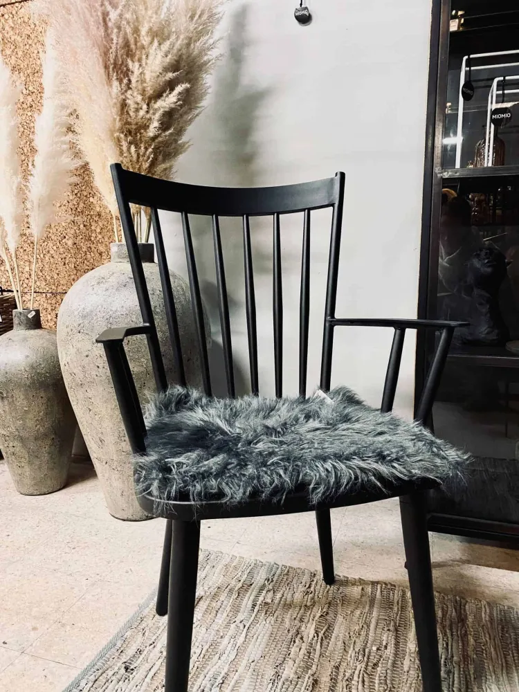 Sædehynde Tilbudspakke / 4 stk – Imiteret pels – Dark Grey