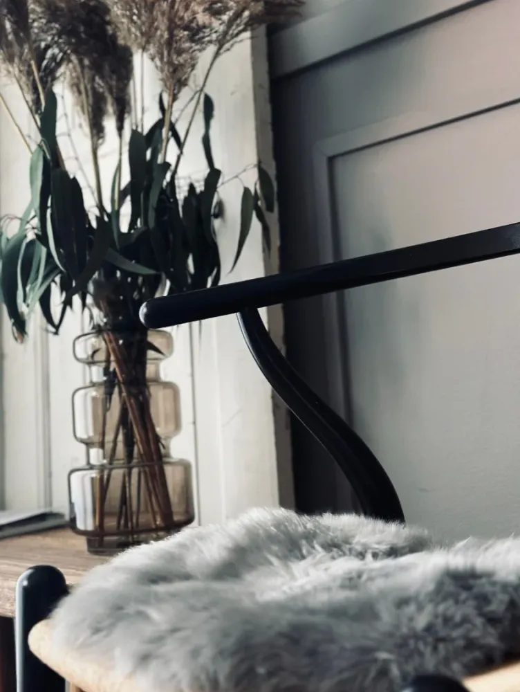 Sædeskind Ø 34cm - Grå lammeskind