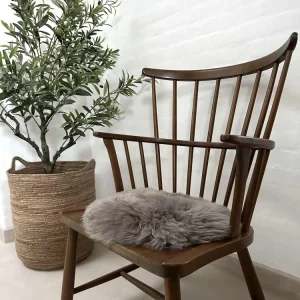 Sædeskind Ø 34cm - Mocca lammeskind