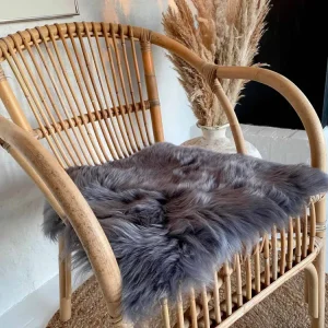 Sædeskind – Mørk grå lammeskind
