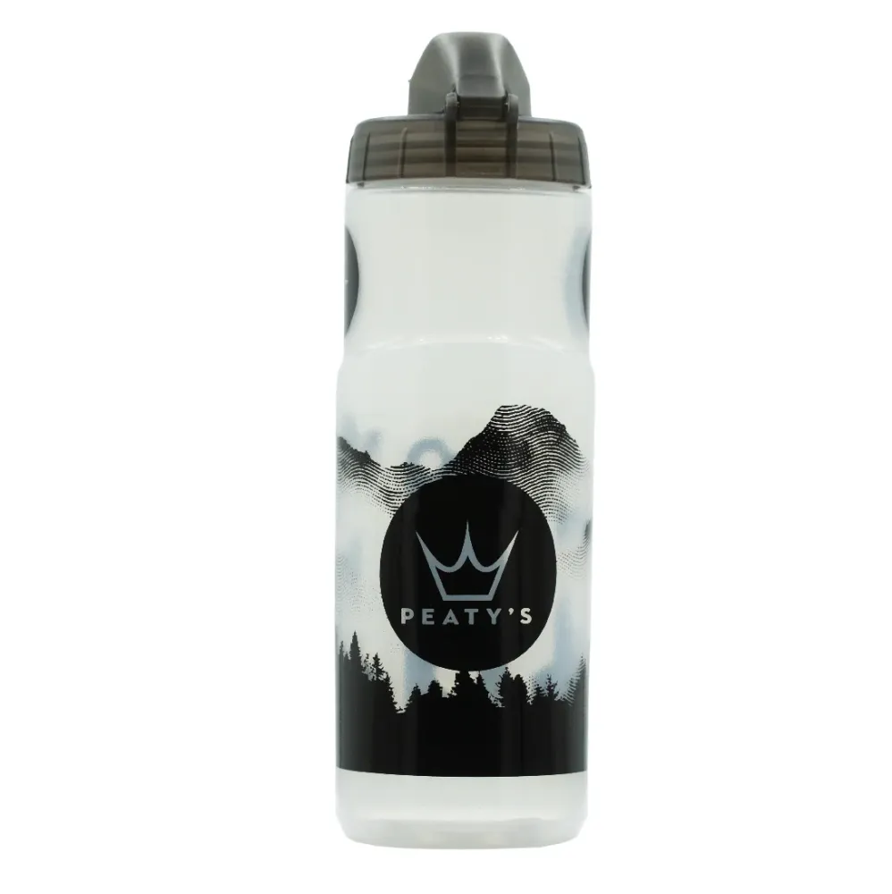 PEATY'S X FIDLOCK Mountains-sæt med flaske og flaskeholder (600 ml) Transparent