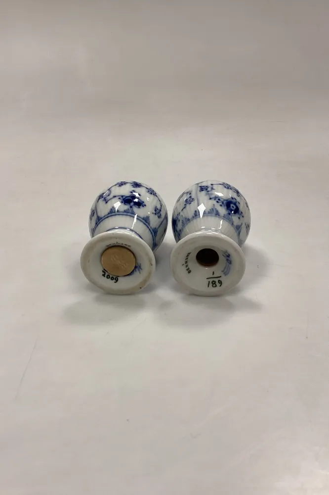 Royal Copenhagen Musselmalet Riflet Salt - og Pebersæt No. 189/2009
