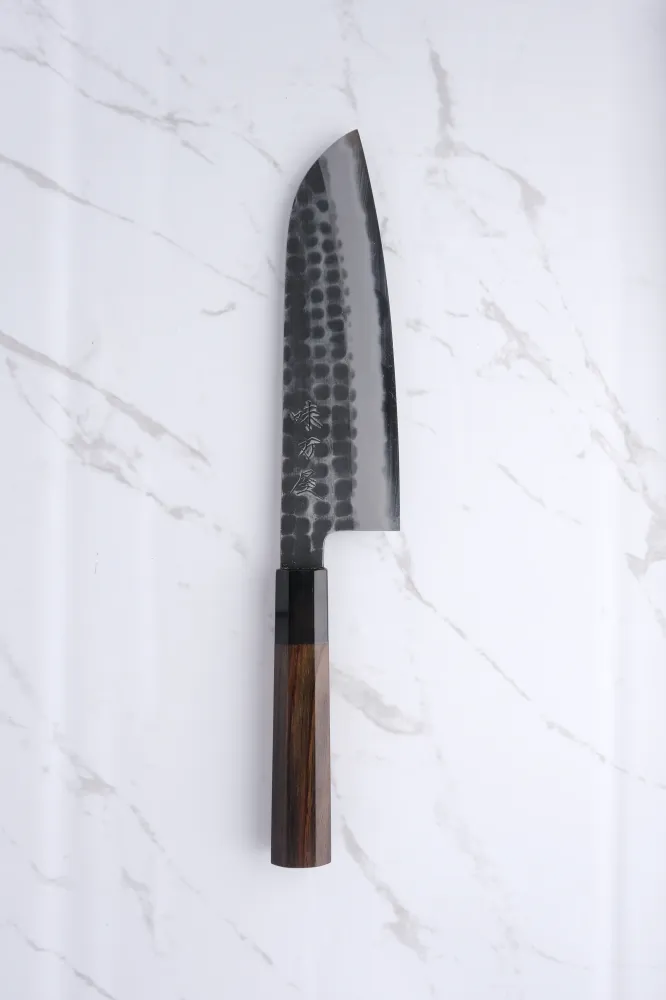 Mutsumi Hinoura Ajikataya Shirogami #2 - 180 mm Santoku
