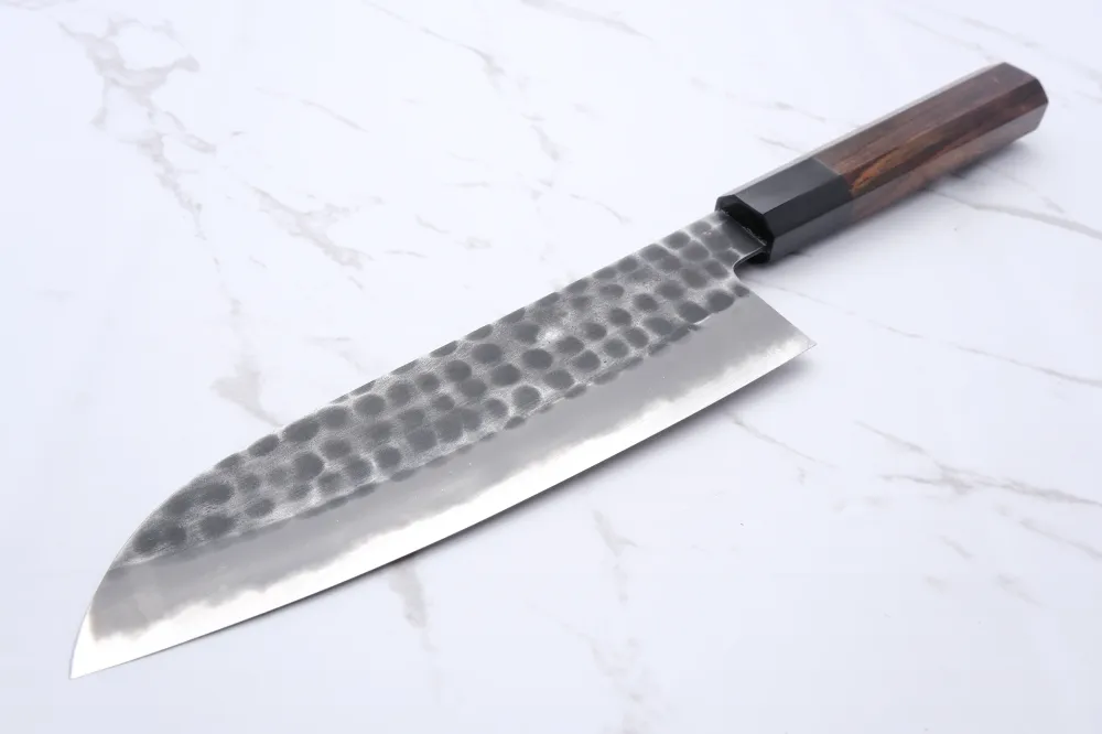 Mutsumi Hinoura Ajikataya Shirogami #2 - 180 mm Santoku