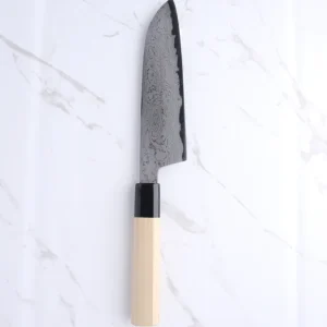Sakai Kikumori Kikuzuki Uzu Blue#1 - 180 mm Santoku