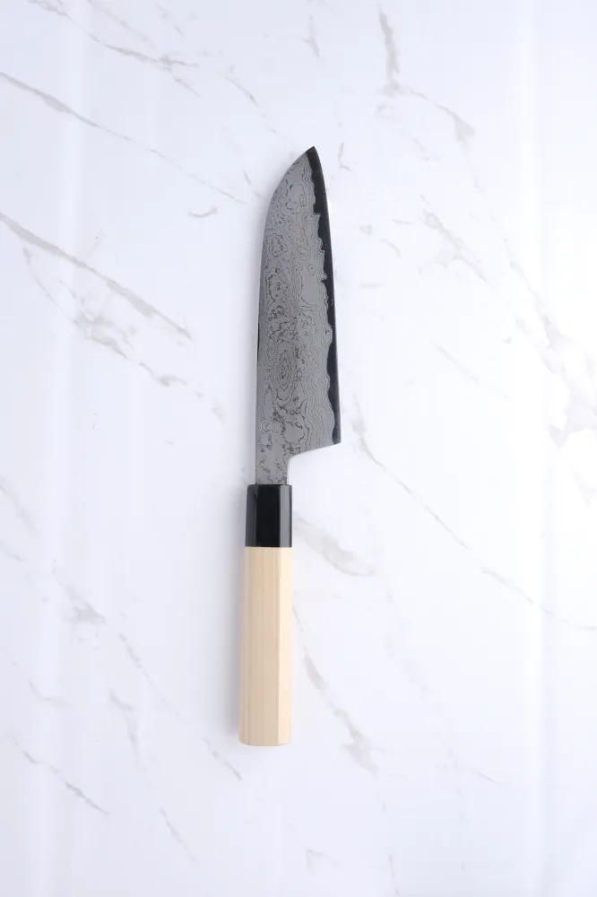 Sakai Kikumori Kikuzuki Uzu Blue#1 - 180 mm Santoku