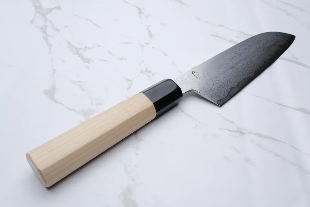 Sakai Kikumori Kikuzuki Uzu Blue#1 - 180 mm Santoku