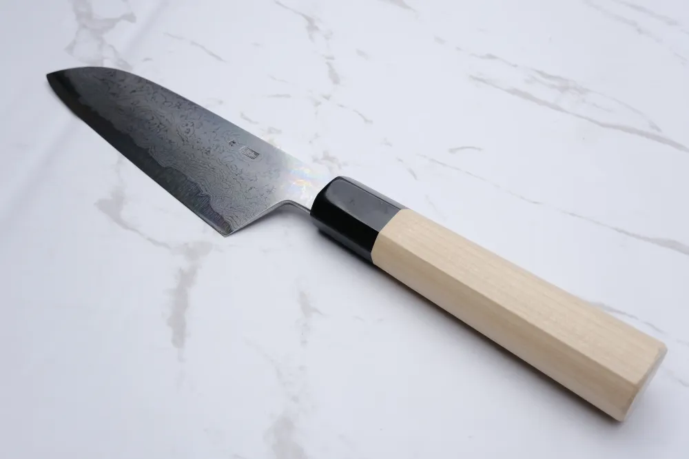 Sakai Kikumori Kikuzuki Uzu Blue#1 - 180 mm Santoku