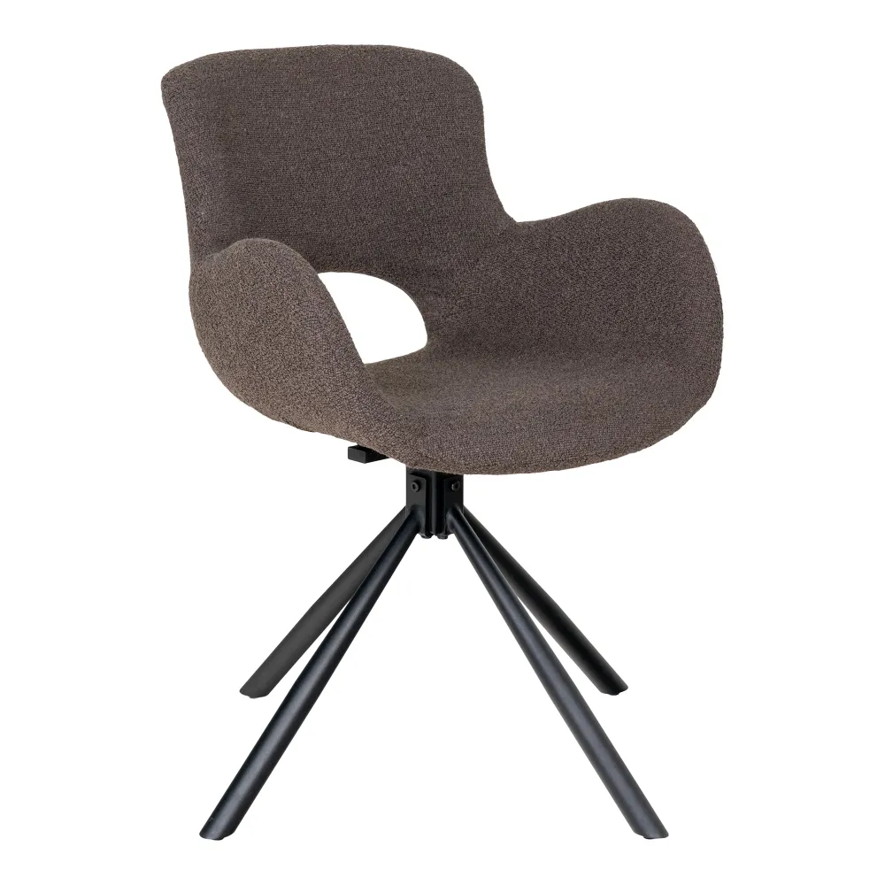 Amorim Spisebordsstol - Spisebordsstol, Drejefod, Bouclé, Mushroom Hn1274 ⎮ Sæt af 2 stk.