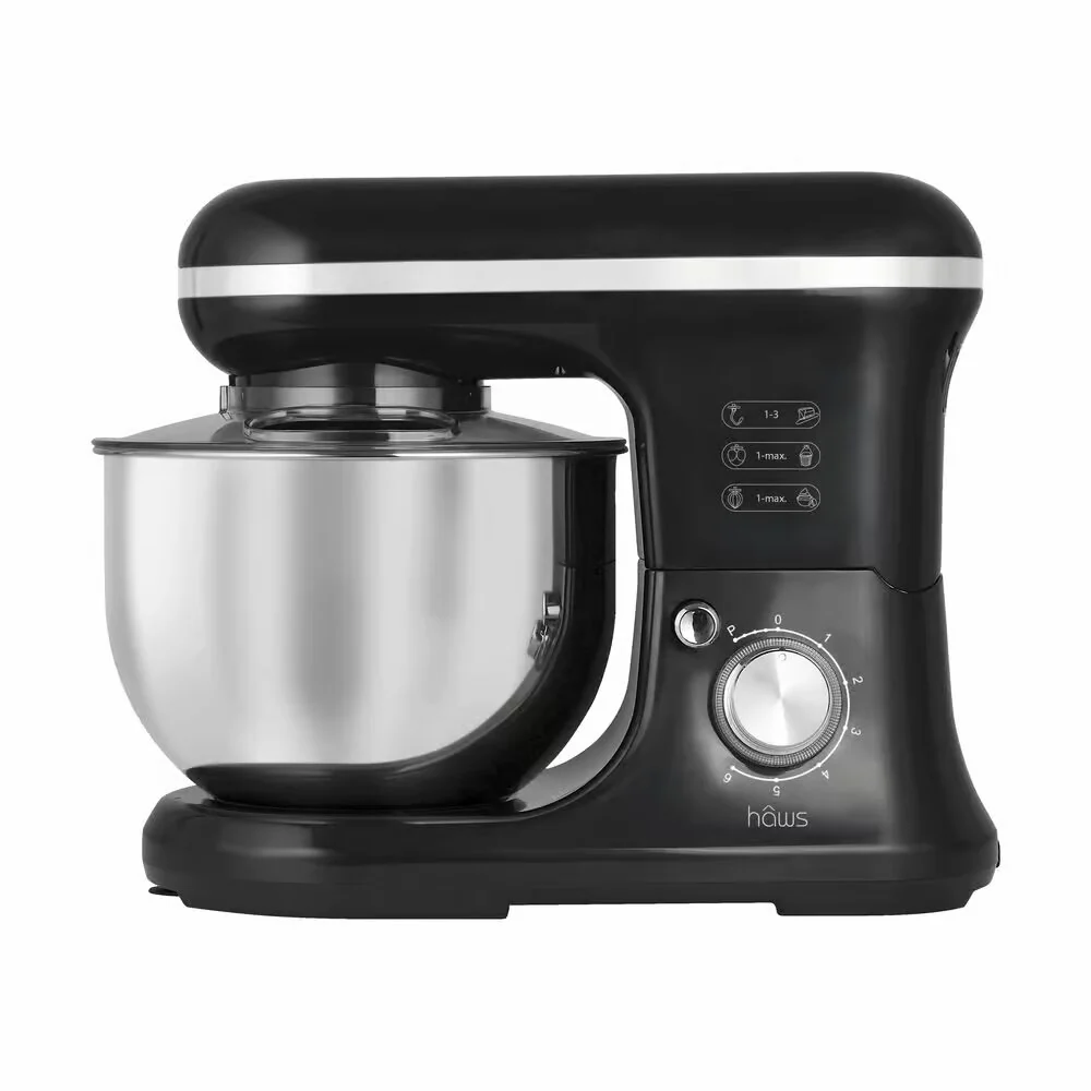 Haws - Køkkenmaskine 5 L stålskål 6 hastigheder - 3 kroge 1200 W charcoal