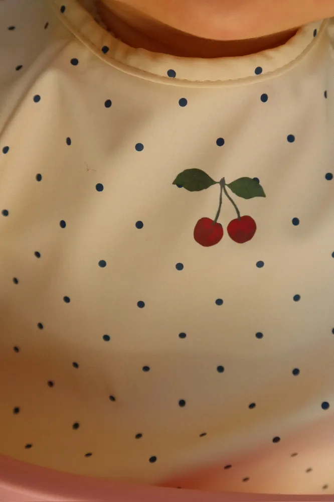 Konges Sløjd 2pk spisesmæk med lange ærmer, Sapphire dot/Rain washed