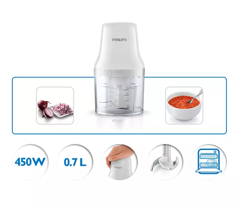 Philips HR1393/00 Minihakker 450W - Ivory
