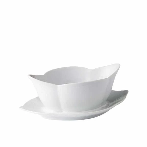 Royal Copenhagen pearl riflet sauceskål med fod