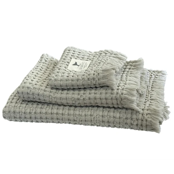 MB SEA &SALT Håndklæder Vaflet Beige 3 stk 30x50 - 50x100 - 70x140 cm