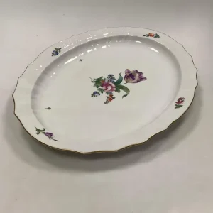 Royal Copenhagen Saksisk Blomst Let, stort Serveringsfad No. 1559