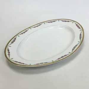 Royal Copenhagen Stel nr. 478 Rosenguirlande med guld Stort ovalt fad No 9039