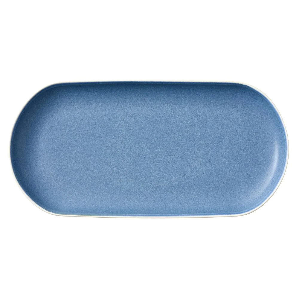 Studio Round - Serveringsfad North 38 x 19 cm Matte white/Matte river