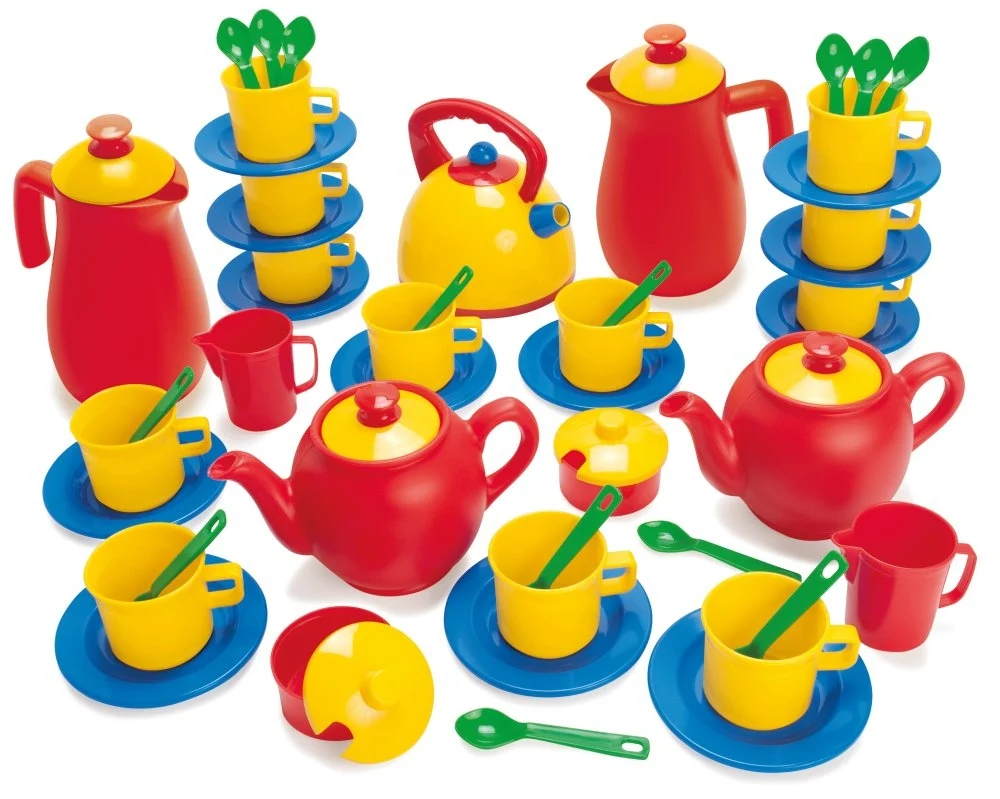 Legeservice - Kaffe & Tesæt i plast fra Dantoy - 53 dele.