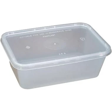 Plastbakke 750 ml 120x175x58 mm Klar Nudelbakke til Microovn med Låg,250 stk/krt