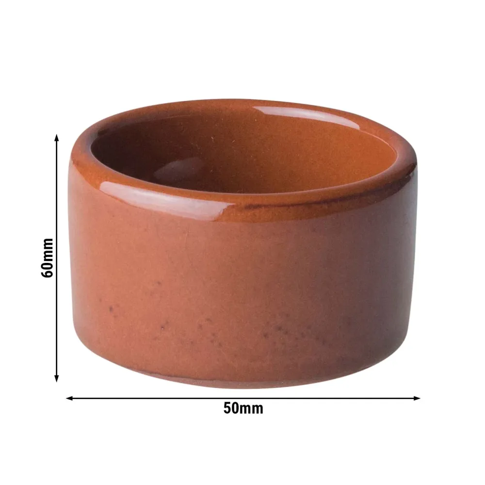 (12 stk.) CLASSICO - Tapas Butter Pot - Ø 5 cm - Brun