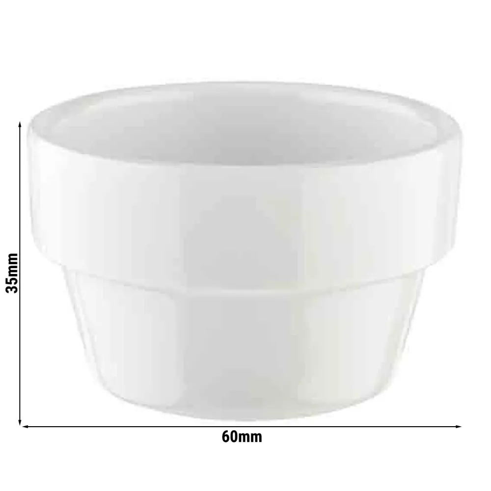 (60 stk.) Dypeskåle - FLOWER POT - Melamin - 40 ml - Ø 60mm - Alabast
