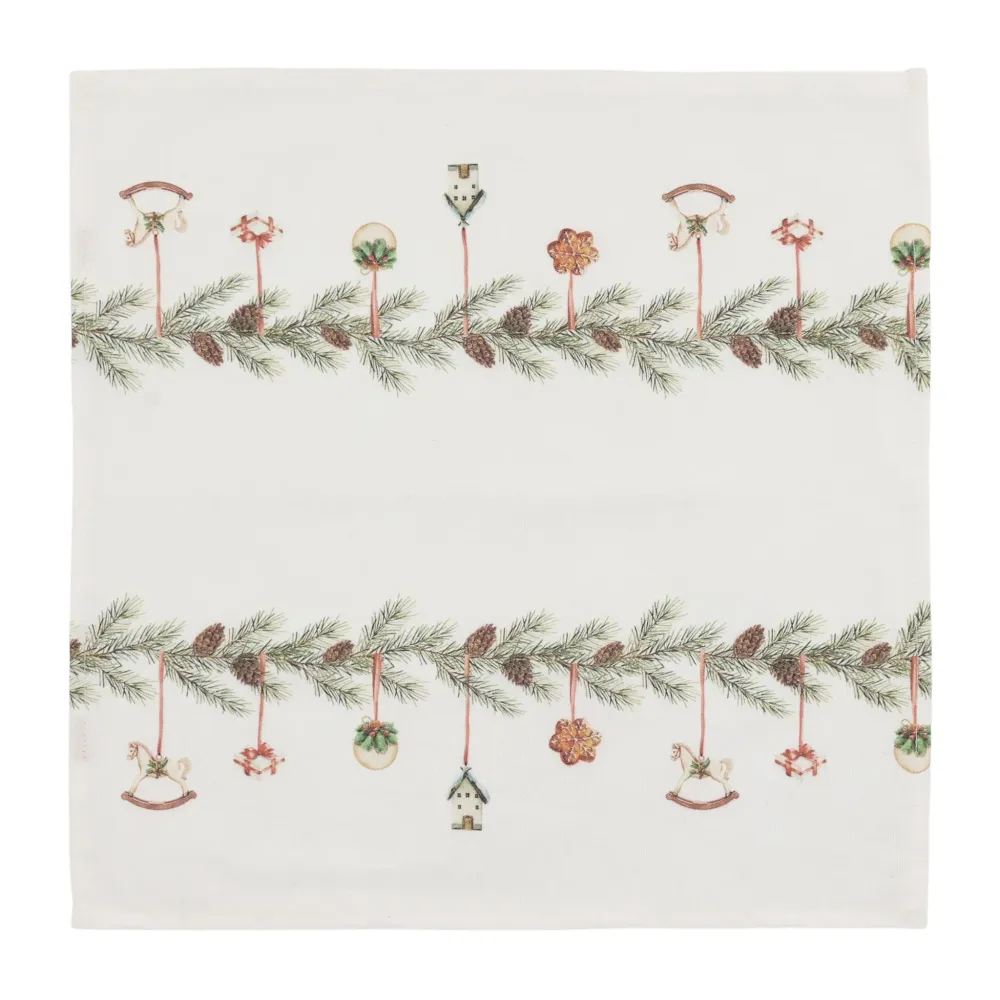 Jule stofserviet med ranke - Chic Antique