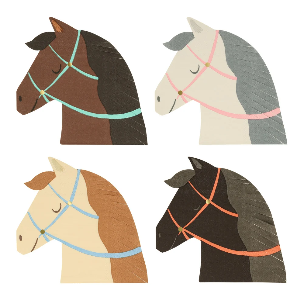 Meri Meri servietter, Horse, Str. S - 16 stk.