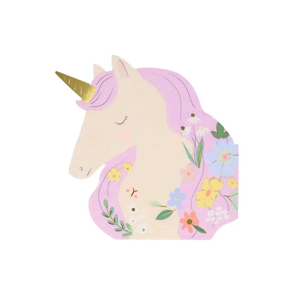 Meri Meri servietter, Meadow unicorns - 16 stk.