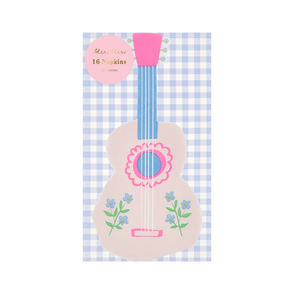 Meri Meri servietter Pink Guitar - 16 stk.